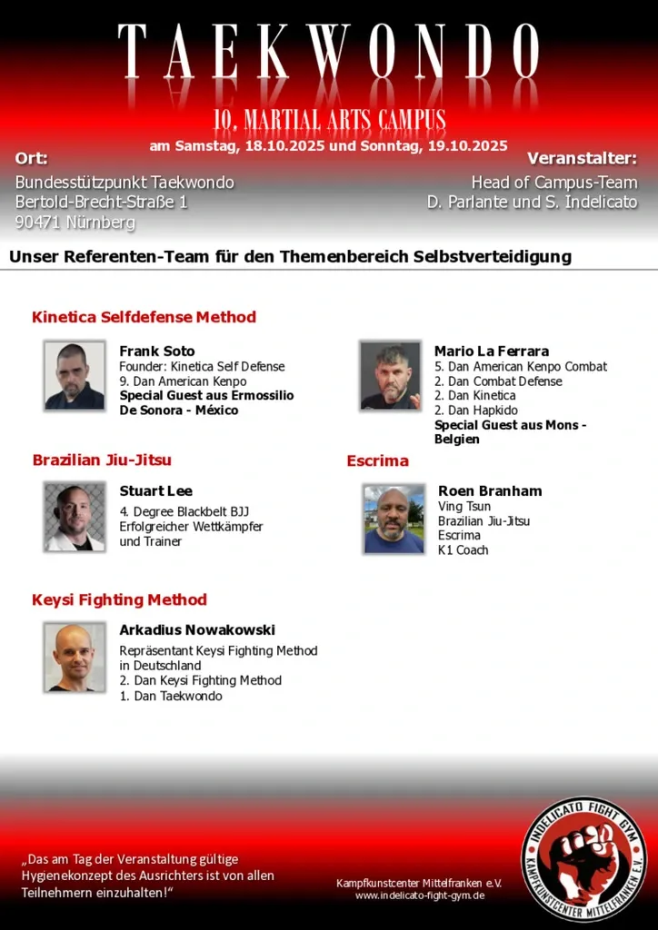 Referenten für den Themenbereich Selbstverteidigung