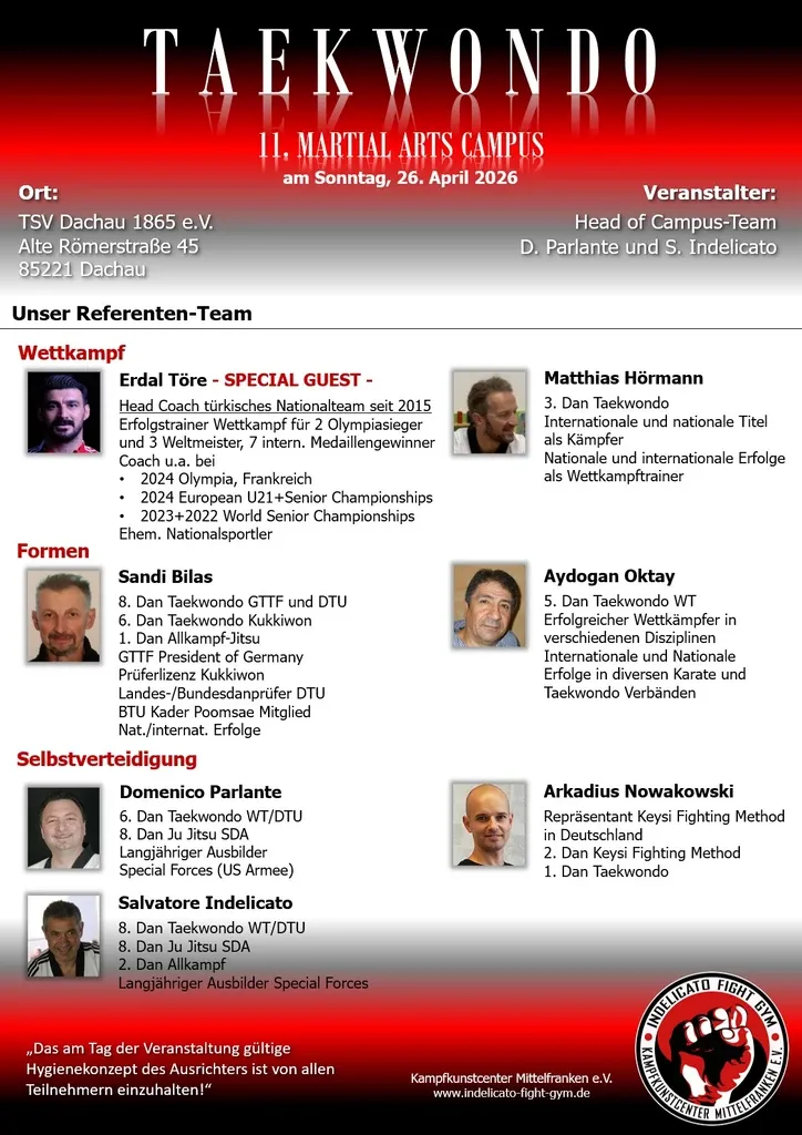 Martial Arts Campus am 26. April 2026 - Ausschreibung Seite 2 von 7