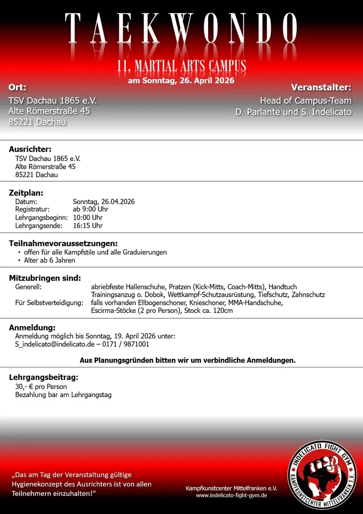 Martial Arts Campus am 26. April 2026 - Ausschreibung Seite 4 von 7