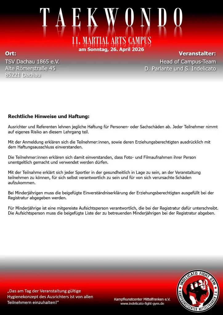Martial Arts Campus am 26. April 2026 - Ausschreibung Seite 5 von 7