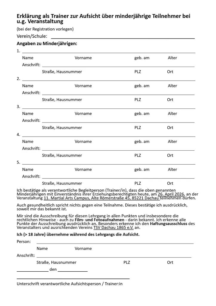 Martial Arts Campus am 26. April 2026 - Ausschreibung Seite 7 von 7