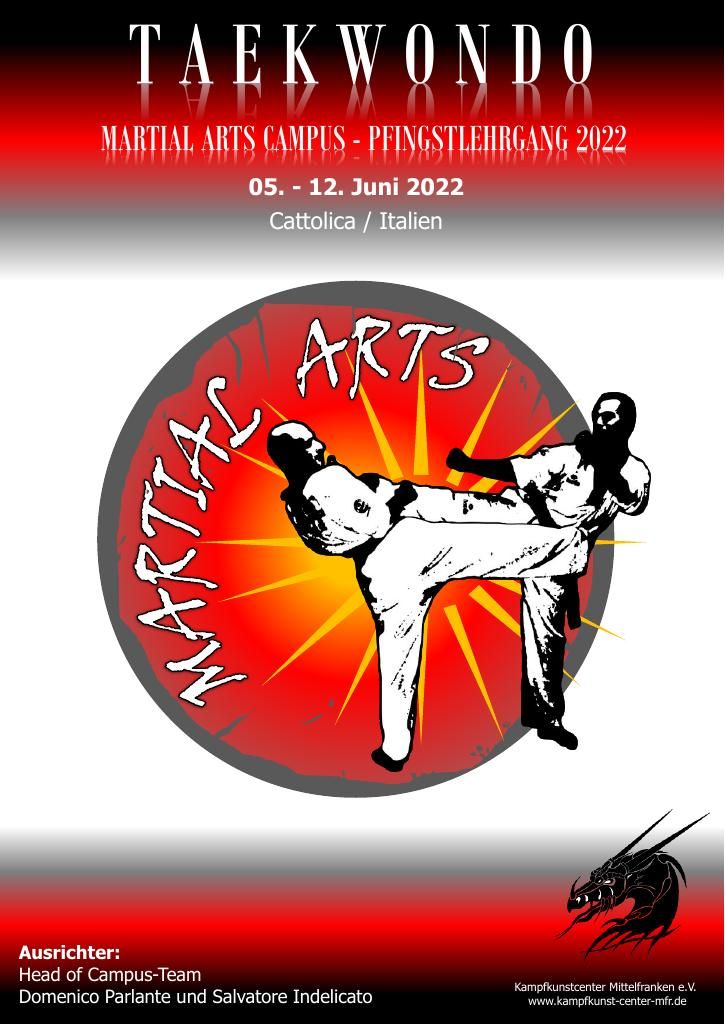 Flyer für Martial Arts Campus in Italien im Juni 2022 - Seite 1