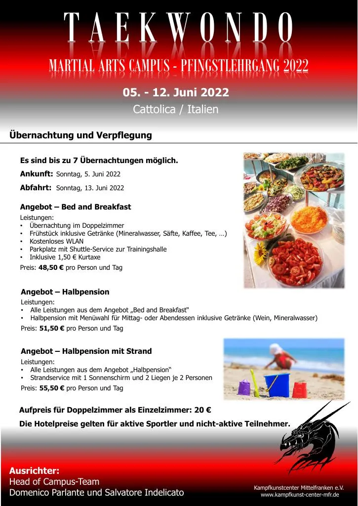 Flyer für Martial Arts Campus in Italien im Juni 2022 - Seite 5