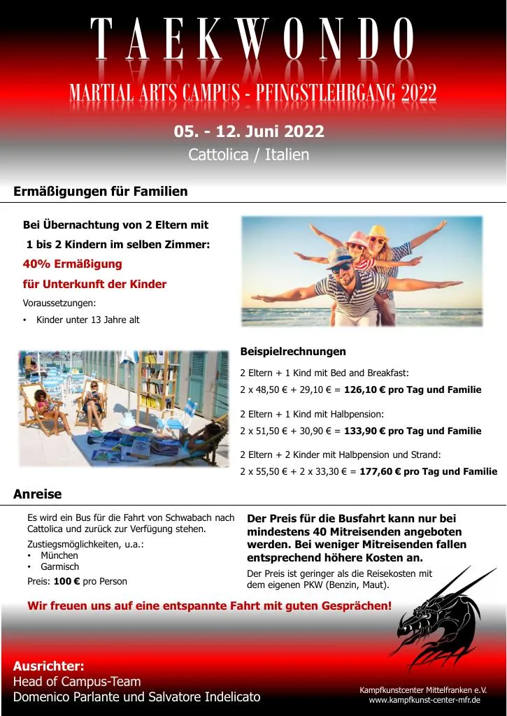 Flyer für Martial Arts Campus in Italien im Juni 2022 - Seite 6